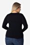 Black Long Sleeve Maternity T-Shirt Cotton Stretch Fabric Soft and Stretchy Fabric - 5