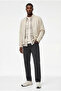 Fleece-Lined Long Sleeve Pocket Detailed Basic Zippered Cardigan - 2