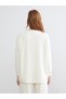Alita City Farkıyla Koor Sport Beige Interlock Plain Standard & Regular Women's Sweatshirt - 4