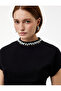 Sleeveless Crew Neck Stone Detailed Knitwear Sweater - 2