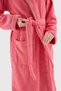 Be-0157-Pnk 100% Cotton Women's Men's Unisex Bathrobe Pink - 2
