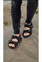 Foxter black sport anatomical stitched men's sandal - 3