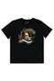 Cotton Lu Palestine Jerusalem Printed Black Short Sleeve Children's T-Shirt
