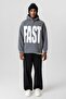 Washable Oversized Hooded sweatshirt smoked