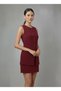 Women's Skirt Jacket Suit Atlas Fabric Buttoned Jacket High Waist Skirt - 6