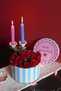 Home 3.4 L Bon Appetit Round Metal Box - Blue - 190X120Mm - 3