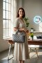 Women's Gray Waterproof Quilted Shoulder & Hand Bag – 3 Compartments Long Strap (30X25X12 cm) - 2