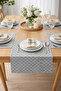 Modern Rustic Floral Decorative Table Set - American Service and Runner Set for 6 People - 2