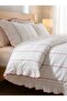 Tek Single Duvet Cover Set 100% Cotton Ornamental Overlock Ruffled - 8