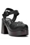 Sideritis Genuine Leather Comfort Orthopedic Women's Sandals Black - 2