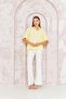 Women's Yellow Loose-Fit Short-Sleeve Shirt Dm9005
