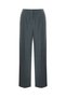 Striped Wool Blend Trousers Gray - 6