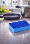 Super Blue Wave 1 Piece Carbon Steel Teflon Pan Cleaning Sponge Non-Scratch - 2