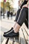 Women's Black Sports Shoes Comfortable Flexible Non-Slip Sole Walking Shoes - 5