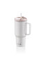 Freedom 1 Liter Gray Glass Thermos with Straw A5577-2 - 4