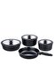 Nova Pratika 8 Piece Black Cookware Set A2792 - 2