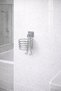 Adhesive Silver Hair Dryer Hanger, WC Paper Holder and Round Towel Holder, Bathroom Kitchen Set of 3 - 2
