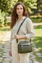 Jn-50 Women's Two Compartment Handbag Shoulder Bag Handbag Crossbody Bag Green
