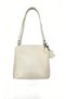 Genuine Leather Women's Shoulder Bag with Zippered Sides and Gusset - 4