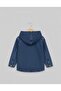 Hooded Boys' Denim Jacket with Double Pockets - Blue Denim - 2