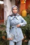 Blue Waist Belted Denim Jacket Pants Set - 4