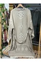 Muslin Kimono 100% Cotton Kilim Patterned Jacquard Bathrobe Kaftan Dressing Gown Beige - 3