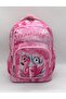حقيبة ظهر مدرسية مقاومة للماء، مجموعة من 3 قطع، حقيبة ظهر مدرسية للأولاد باللون الوردي - 4
