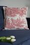 Rusticana Burgundy Throw Pillow Cover (45X45) - 3