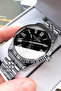 Men's Wristwatch 3 Atm Waterproof Silver Color Steel Strap - 4