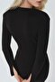 My Fashion V-Neck Textured Long Knit Dress - 3