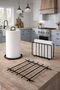 Service Presentation Set Towel Holder Napkin Holder Trivet Full Shiny Stainless Steel Set of 3 Kitchen - 3