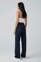 Camelia Gold Ikon 90's Navy Blue Black Lycra Super Extra High Waist Palazzo Loose Jean Trousers - 7