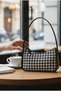 Women's Crowfoot Patterned Baguette & Handle Bag - 3