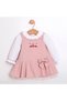 Rabit Embroidered Baby Girl Shirt and Gilet Set