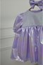 Baby Girl Dress with Violet Buckle Accessories - 7