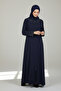 Women's Collar and Sleeve Embroidered Front Zippered Handles Thin Large Size Ferace - 2