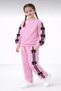 Girls' Striped and Ribbon Detail Pocketed Comfortable Tracksuit Set - 4