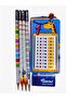 Fatih 4-Piece Pencil Set, Eraser and Multiplication Table Card, Multiplication Table with Gift