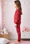 Girl's Red Super Soft Pajama Set - Penguin and Snow Print - 4