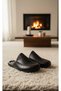 Armalı leather slippers pc-289 dowry house comfort sole father's young slippers stylish design - 4
