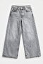 Women's Gray Color Hera 4S6-12 Palazzo Fit Loose Cut 100% Cotton Mid Waist Denim Jean - 5