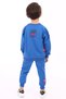 Boy's 2-Piece Set with Arma Detail, Printed Crew Neck Sweatshirt & Elastic Waistband - 2