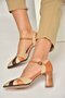 Y398360103 Genuine Leather Thick Heeled Women's Slippers - 3