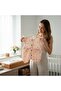 Altıntaş Baby Cherry Pompom Patterned Muslin Jumpsuit with Bow - 2