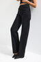 Women's Black Color Doris 1S5-1 Straight Fit High Waist 100% Cotton Denim Jean - 7