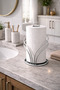 Swan Patterned Vertical Circle Stainless Steel Towel Holder - 4
