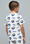 Sonic Print T-Shirt with Crew Neck and Short Sleeves - 6