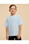 Textured T-Shirt with Crew Neck and Short Sleeves