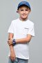 Solid T-Shirt with Stand Collar and Short Sleeves - 5