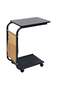 Contemporary Rolling Sofa Table with Storage Tray and Magazine Rack, Durable Metal Frame, Practical - 4
